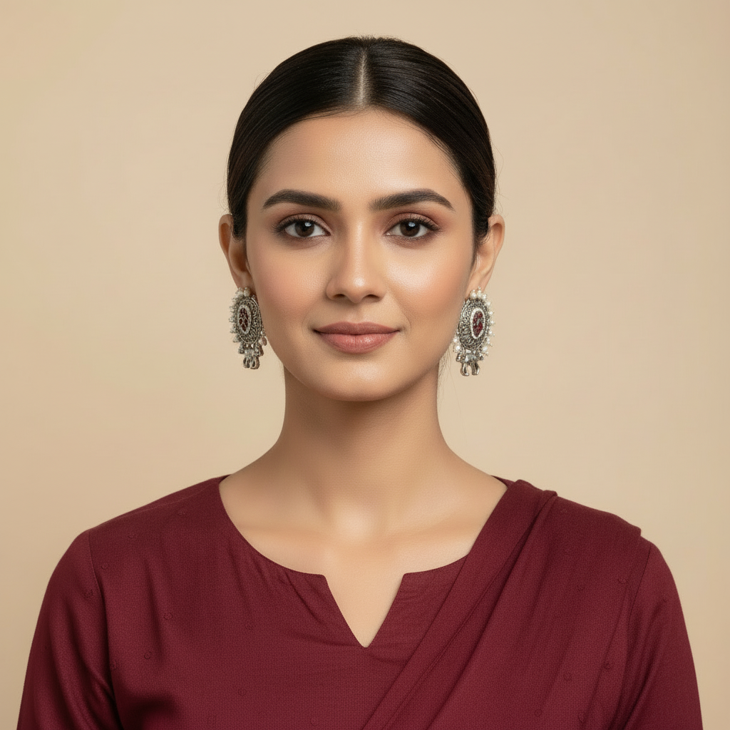 Himani-Maroon-GS Studs