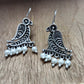 Naira-Oxidised Earrings-White