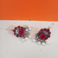 Neeta-Oxidised Earrings-Raani Pink