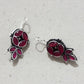 Manisha-Oxidised Earrings-Rani Pink