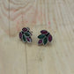 Nisha-Oxidised Earrings-Leaf