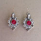 Oishi-Oxidised Earrings-Pink