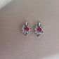 Oishi-Oxidised Earrings-Pink