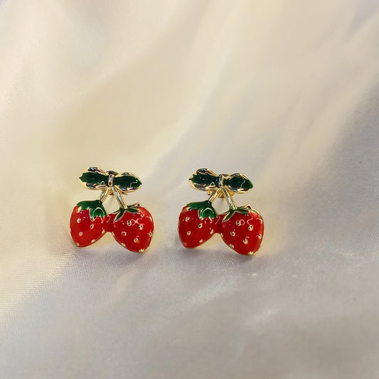 Strawberry - Anti Tarnish Strawberry Studs