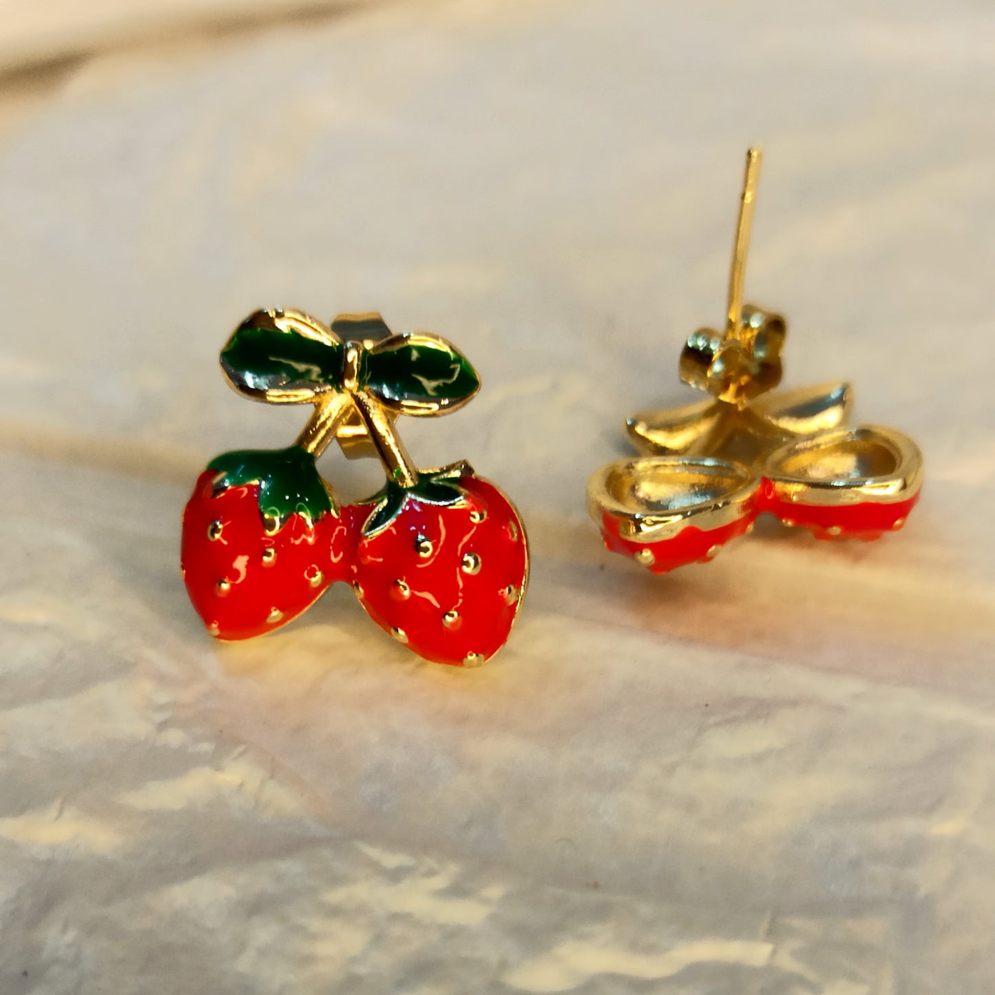 Strawberry - Anti Tarnish Strawberry Studs