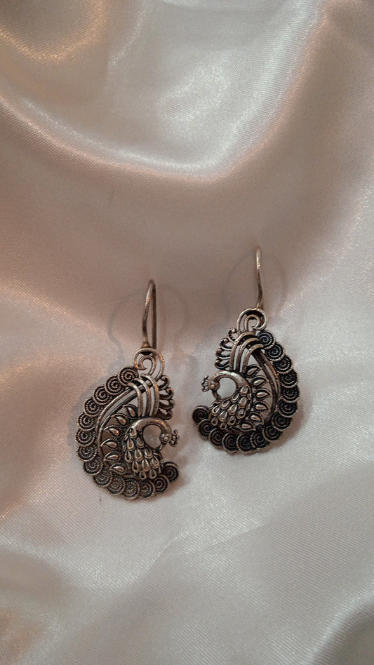 Virelle-Oxidised Danglers-Peacock