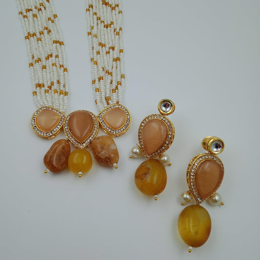 Lyssé-Brown Stone-Beaded Set
