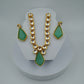 Olivra-Green Stone-Kundan