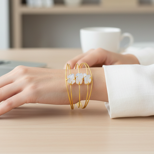 Handmade Bracelet-Silver Petal Link