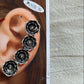 Ear Cuffs-Oxidise-Flower