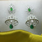 AD Earrings Sumana Green Stone