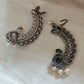 Ear Cuffs-Oxidise-Peacock Large