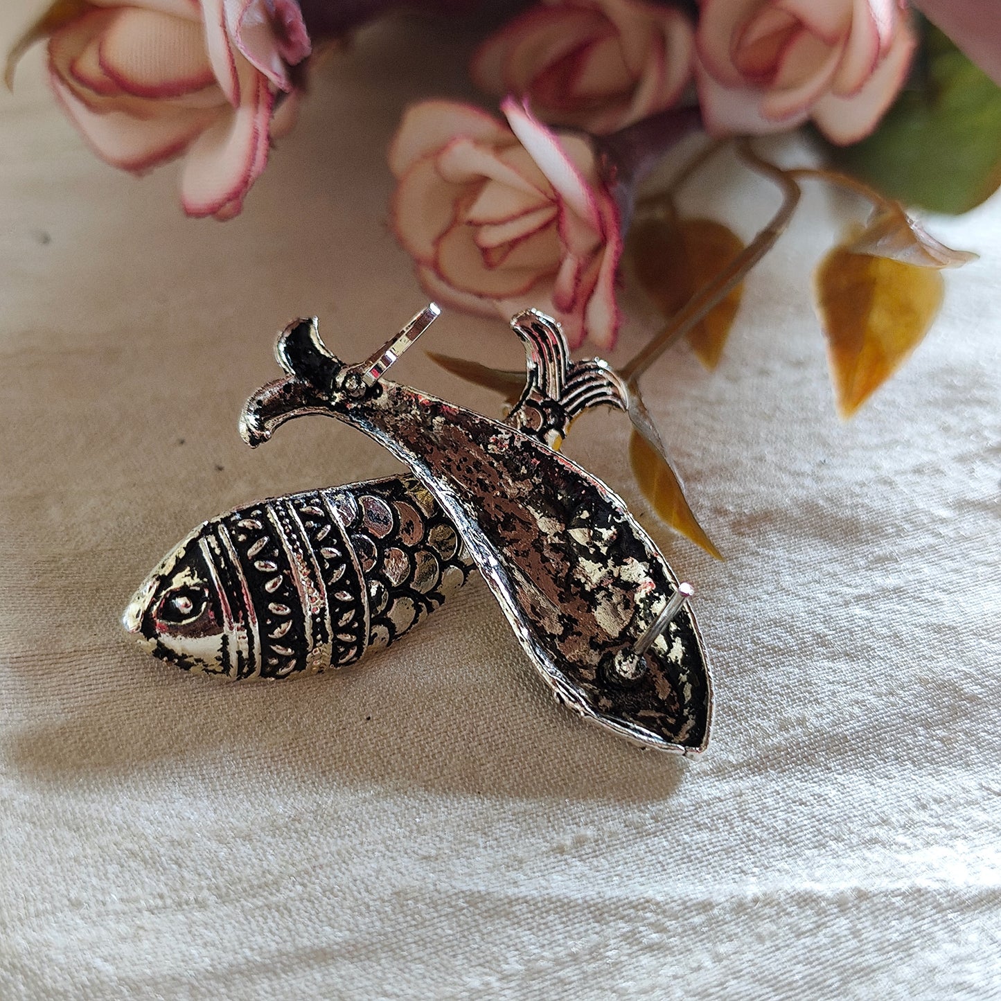 Ear Cuffs-Oxidise-Fish
