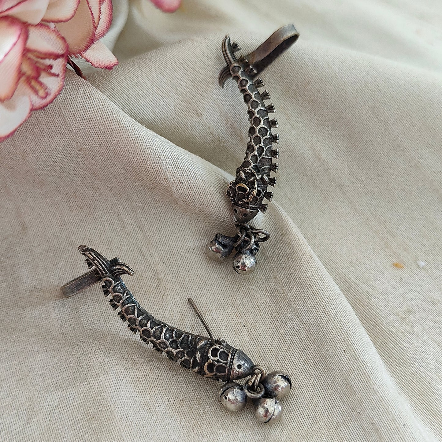 Ear Cuffs-Oxidise-Fish Small