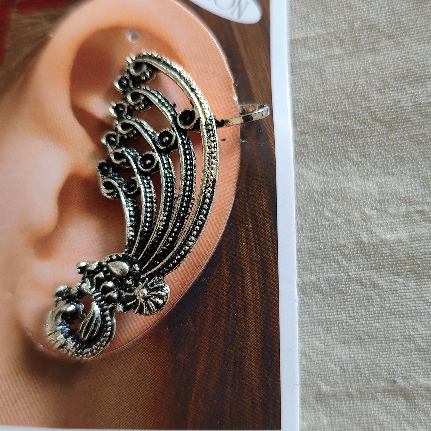 Ear Cuffs-Oxidise-Peacock