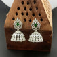 AD Earrings Sumana Green Stone