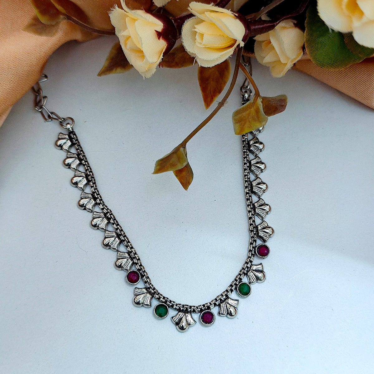 Suhasini Oxidised Necklace