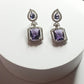 AD Earrings Aakar Purple Stone