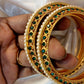 Ziora-Bangles-Green Stones