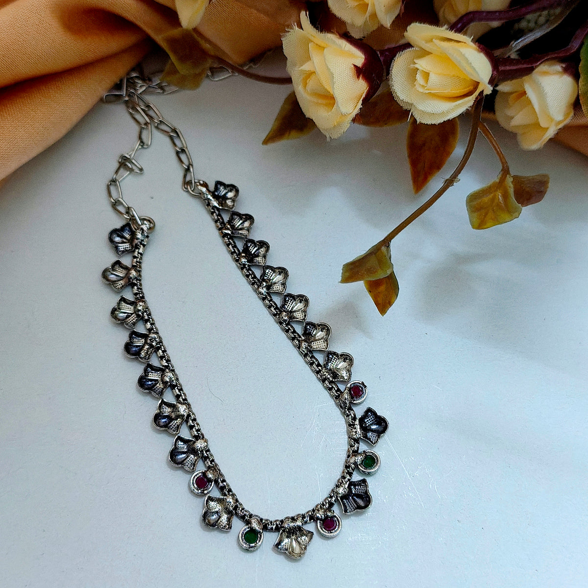 Suhasini Oxidised Necklace