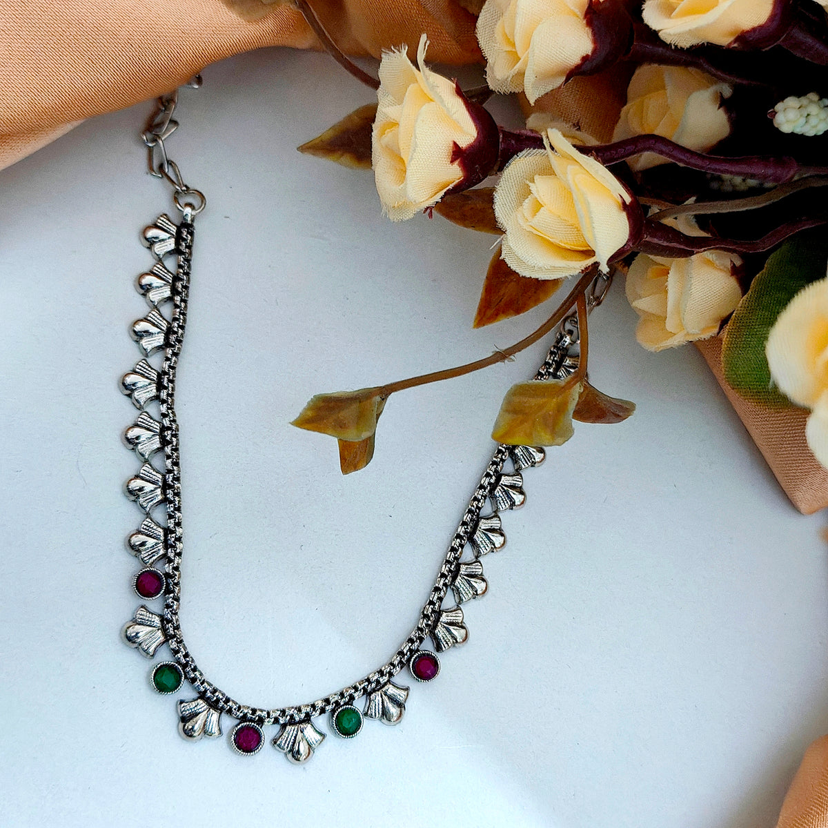 Suhasini Oxidised Necklace