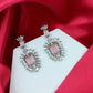 AD Earrings Aakar Baby Pink Stone