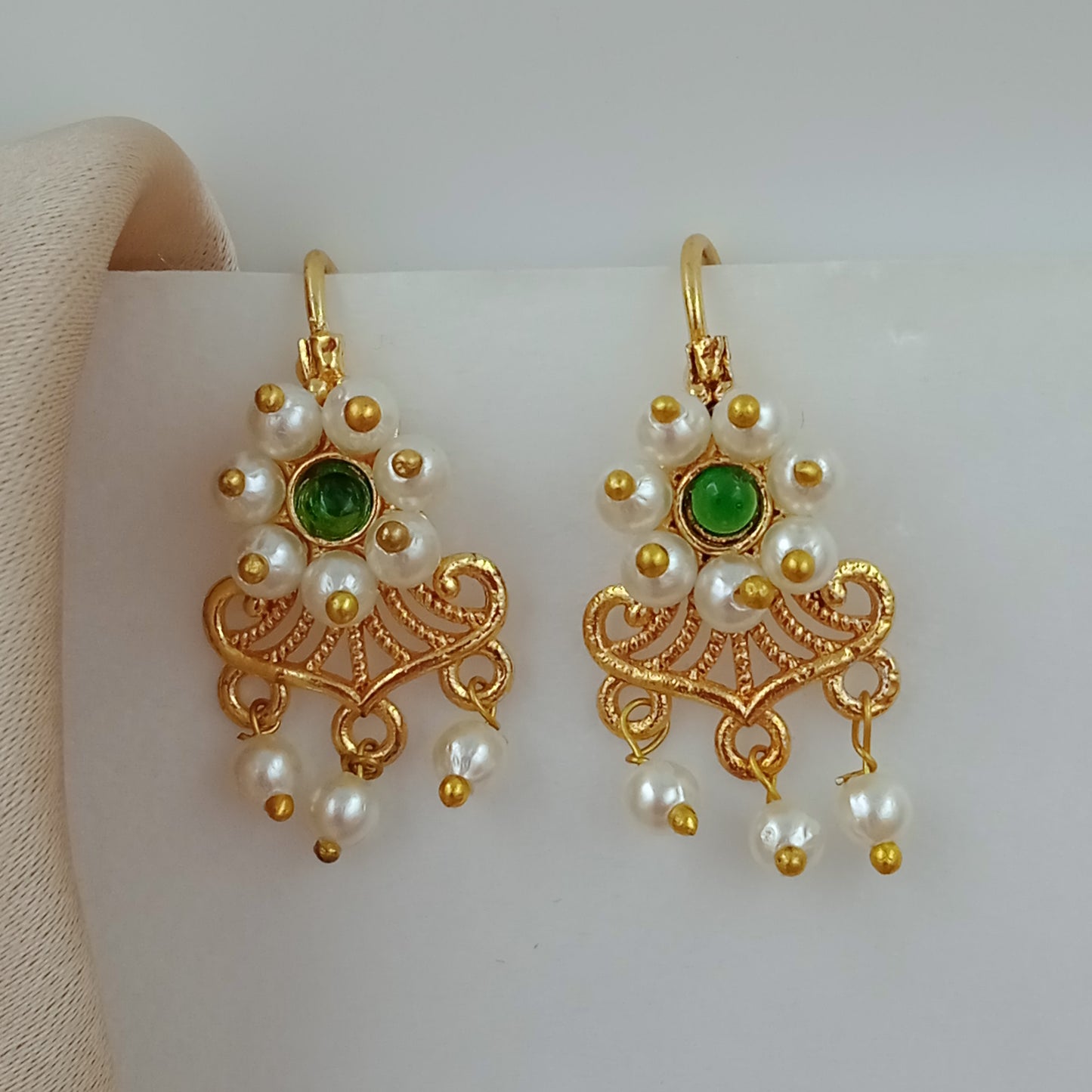 Ear Cuffs-Bugdi-Flower-Green
